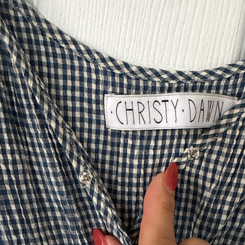 Christy Dawn Lincoln blue gingham dress - Picture 3 of 5